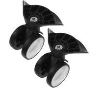 KJHBV Paire de roulettes de Remplacement pour Valise Petite Roulette Pivotante en Plastique Noir Facile à Remplacer Rotation 360 Degrés pour Valises de Voyage