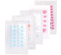 KJHBV Patchs Faciaux Hydrocolloïdes 5 Feuilles pour Acné et Pores Gras Style Unique et Formes Variées, Résistants Améliorer L'apparence Plusieurs styles Plusieurs styles