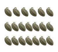 KJHBV Pendentifs Accessoires DIY 20pcs Forme Ballon de Rugby en Alliage Finition Fine pour Fabrication de Bijoux pour Colliers et Bracelets Dangle