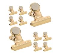 KJHBV Pinces Aimantées Métalliques Dorées 12 Pièces pour Notes et Cartes Postales Fixation Magnétique Sécurisée pour Présentoirs de Bureau et Expositions Artistiques