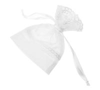 KJHBV Pochette à Bijoux à Cordon 10X14Cm Cinq Pétales Blanc Fond Pliable Rangement Présent Bijoux Festival Mariage