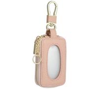 KJHBV Pochette et Design Minimaliste pour e Voiture Fermeture Éclair en Pu Rose et Compartiment pour Télécommande, Sécurisée pour Femmes