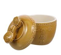KJHBV Pot en Céramique Vintage Chinois Résistant la Chaleur pour Mijotage Lent de Soupe et Porridge, Cuisine et Boutique Alimentaire