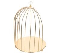 KJHBV Présentoir à Maquillage de Cage à Oiseaux en Fer Doré, Robuste Grand Espace de Rangement, pour Décoration de Mariage ou Coiffeuse