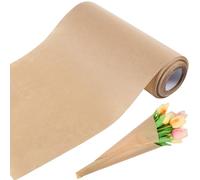 KJHBV Rouleau Papier Kraft Brun 20 CM X 50 M Solide pour Emballage Présent Fleurs et Loisirs Créatifs Usage Floral