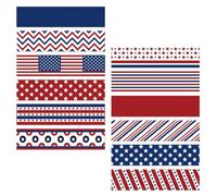 KJHBV Rouleaux de Ruban Adhésif Décoratif Réutilisable Lot de 12 Thème du 4 Juillet pour Scrapbooking Décoration de Journaux et Carnets