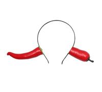 KJHBV Serrage-tête Accessoire de Coiffure Créatif et Décoratif pour Adultes en Écume Rouge de Piment Maintien Ferme pour Fête et Soirée Performance