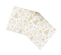 KJHBV Serviettes de Table Jetables Motif Arbre de Noël Doré en Pâte de Bois Absorbantes pour Fêtes et Décoration de Table, Lot de 20 Feuilles
