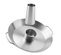 KJHBV Support à Poulet Grillé en Acier Inoxydable Argenté Multiusage | Barbecue, pour Four, Design Poignée, Surface Lisse et Dureté Élevée, Fournitures pour Rôtissoire