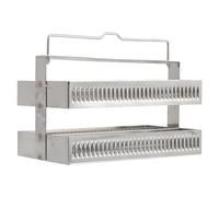 KJHBV Support Coulissant en Acier Inoxydable pour 60 Plaques de Microscope, Pratique et Facile à Ranger, Accessoire Essentiel pour Laboratoire de Biologie