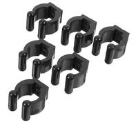 KJHBV Support Mural en ABS Noir Gain de Place Porte-Canne à Pêche 10 Pièces pour Canne à Pêche et Queues de Billard pour Bureau ou Maison