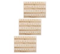 KJHBV Tableau en Bois Éducatif 3 Pièces pour Apprentissage Braille avec Points Gravés Léger Couleur Aléatoire pour Garçon et Filles Aveugles Débutants