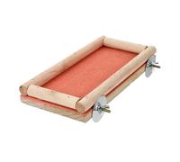 KJHBV Tremplin à Griffes en Bois pour Perroquet et Oiseau, Planche à Sauter Orange, à Mâcher et Lieu de Repos pour Cage ou Jardin