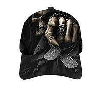 KJHBVND Casquette de baseball pour homme et femme, noir Grim Reaper Dark Death Ghost Hip Hop Casquette de camionneur réglable, Noir , taille unique