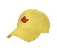 KJHBVND Casquette de baseball unisexe pour la fête du Canada, casquette de camionneur, casquette de golf réglable, jaune, taille unique