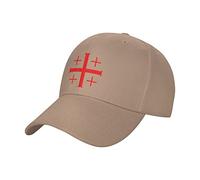KJHBVND Casquette de baseball unisexe rouge Jérusalem Croisé croisé homme femme réglable chapeau papa, naturel, taille unique
