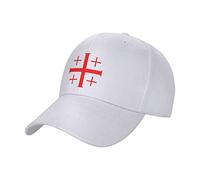 KJHBVND Casquette de baseball unisexe rouge Jérusalem Croisé croisé homme femme réglable chapeau papa, blanc, taille unique