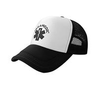 KJHBVND Casquette de camionneur à bretelles réglables sur le thème des ambulanciers pour hommes et femmes, Noir , taille unique