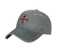KJHBVND Chapeau de chevalier templier pour homme et femme - Casquette de baseball réglable non construite unie, gris, taille unique