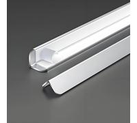 KJHFD 1PCS L Moulage des Transition Sol, Auto-adhésif en Aluminium Tile Borgure Bordure, pour Une Utilisation sur seuils Les séparateurs Plancher Bandes Bord de Tapis (Argent, 2 cm)