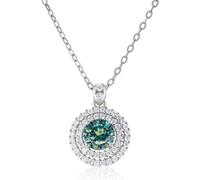 KJHFD Accessoires 1 Collier Pendentif Moisanite Femmes Round Coup D Color Lab Créé de Diamants Colliers Perfectionne