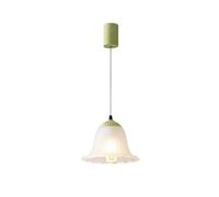 KJHFD Aménagement léger du Fleurs Vert Petit éclairage Pendentif en Verre Lait Plafond Floral Lampe Suspension | Chandelier Moderne Nordique pour îlot de Cuisine, Salle Manger, Chambre à Coucher,
