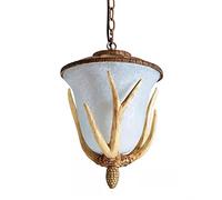 KJHFD American Country Resin Antler Chandelier Retro Creative Metal Light E14 Plafond pour Restauration Asle Cbar Corridor Salon Homestay Hotel Bedroom Study Perfect Deco,