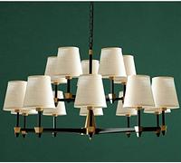 KJHFD - Art Tissu Lampe lampadaire Éclairage Chinois Salon Salle à Manger American Country Metal Chandelier, Plafond Pendant Lighting