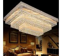 KJHFD Aserzenith Chandelier Contemporain, Gold Rectangular Living Room Bedroom Light Restaurant Lights LED Plafond (One Color 1100x700mm)
