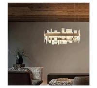 KJHFD ASERZENITH Chandelier LED Moderne LURXE Nouvelle Art DÉCORD Lampe PROSIBLE Suspension LUMINAIRE Compatible avec LA Chambre, ÉCLAIRAGE DE Place (LUMIÈRE Naturelle Square)
