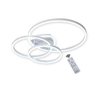 KJHFD avec télécommande Créative Dimmable Mount d'éclairage Anneaux Loullades de Plafond pour Salon Kitchen Island Bedroom Din, blanc-100 12cm / 108w