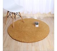 KJHFD Bain berbère Rond Luxe Doux Salon Chambre 120 cm de diamètre Kaki en Peluche Tapis Confortable pour décoration Maison