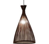 KJHFD Basket Lampe Shade Boho Style Pendants Lights 1 Pack Rattan Cage Salon Plafond Chandelier intérieur Suspendu en Osier Creux Lanterne, Salle à Manger contemporaine