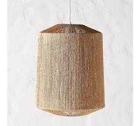 KJHFD Boho Coastal Rattan Hemp Rope Large Rustic Woven Vintage Basket Farmhouse Lamp for Kitchen Island Dining Room Restaurant Foyer/Cuisine