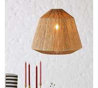 KJHFD Boho Coastal Rattan Hemp Rope Large Rustic Woven Vintage Basket Farmhouse Lamp for Kitchen Island Dining Room Restaurant Foyer/Cuisine