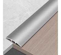 KJHFD Boupe Transition Plancher en Aluminium Bande diviseur de Porte du Sol, pour Portes, seuils, Les rampes, la Hauteur Entre mm (Argent, cm 1,5 Pouces)