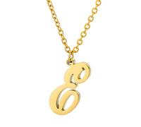 KJHFD Capital A à Z Collier en Acier Inoxydable avec Lettres anglaises Melon Button Hommes Femmes