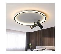 KJHFD Chandelier Chandeliers LED Modernes Décoration Maison pour la Chambre à Coucher Étude Enfant Salon Spotlight intérieur Lampes lustres Couleurs Rondes 60 cm Taille Noire: Blanc Cool
