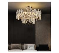 KJHFD Chandelier de en Cristal Moderne LED Decor Loft Light Luxury Chambre d'éclairage Plafond, lumière Suspendue (D50cm, Blanc Chaud)