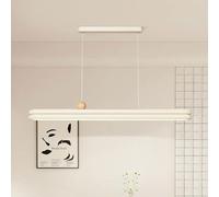 KJHFD Chandelier en Acrylique Nordique, LED Couleurs Style Moderne Crème Net Red Lamp Long Strip Pendant Light, Cuisine Island Living Room Table à Manger Assemblées de Lampe Suspendue (100 cm)