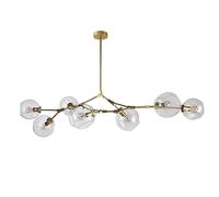 KJHFD Chandelier LED Nordique, pendante de Branche Balle E27, Table à Manger A réglable Transparent en Verre lampadaire Vintage Lampes suspendues (Couleur: 7 Flammes)