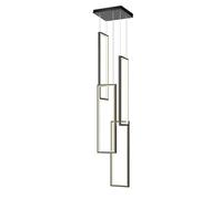 KJHFD Chandelier Long Moderne pour Le Haut de la Villa, ligths LED Plafond Pendant Hauteur réglable, éclairage Pendentif Rectangle intérieur, Cadre en Aluminium 60cm, lumières (6