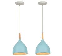 KJHFD Chandelier Pendentif pôle Long, lustres Modernes de Style, pour la Chambre à, Couloir, Salon, etc. (Couleur: blu pallido)