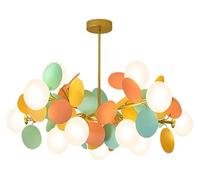 KJHFD Chandeliers Chandelier, G9 Éclairage Pendentif Suspendu, luminaires de Plafond Semi-fluson Milieu du siècle pour Chambre Coucher, Cuisine, Salle à Manger, Ferme -Multicolor (Multicolore)