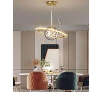 KJHFD Chandelle Conception Rond de Suspension dimmable avec Lampe Suspendue la Chambre télécommandée, Salle à Manger contemporaine