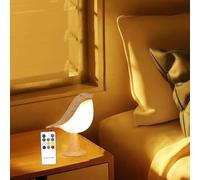 KJHFD Chevet en Bois d'oiseau Tampon Lampe de Table mordable Torche télécommande USB Contrôle Tactile Rechargeable sans Fil avec Une lumière Nocturne d'aromathérapie