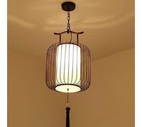 KJHFD Chinois Antique Birdcage E27 Chandelier American Rural Retro Restaurant Utiliser Le Plafond la teintte Blanche de The Milky White Light Perfect décore * 45C