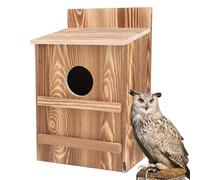 KJHFD Chouette à hiboux Maison d’Oiseau en Bois Grande Ouverture Circulaire du nichoir Kit Construction vis de Montage | pour Hibou, Oiseaux, extérieur