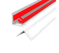 KJHFD cm d'alliage Aluminium Escalier Nifing Protector, Sol pour Protecteur Bord Pas, Bordure d'escalier, Bande de Transition, Garniture d'angle en métal (Blanc, 50 mm)