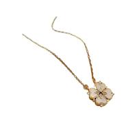 KJHFD Collier Coeur Porte-Bonheur en Argent Sterling 925 pour Femmes, Collier trèfle à Quatre Feuilles Porte-Bonheur rétro, Collier Ras du Cou Gothique avec Pendentif Coeur d'amour, Collier Coeur